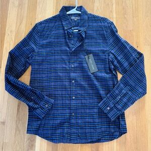 NWT Slate & Stone Dean Blue Plaid Flannel Button Down Shirt Men's Medium